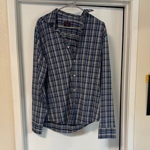 Untuckit Men's Blue Plaid Shirt